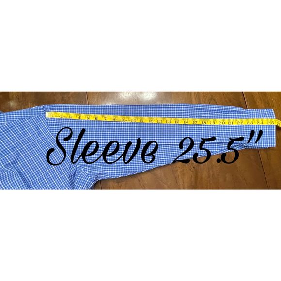 Nautica Men’s Blue Checkered Dress Shirt (Size L) - Picture 7 of 8